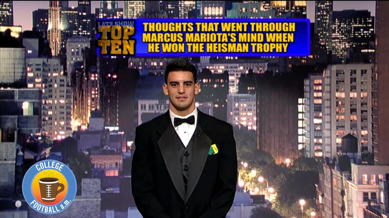 CFB AM: Watch Marcus Mariota diss NFL in David Letterman's top 10